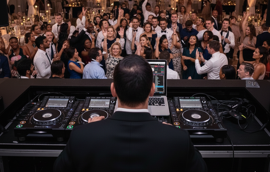 MusicMasters DJ keeping the wedding dance floor packed