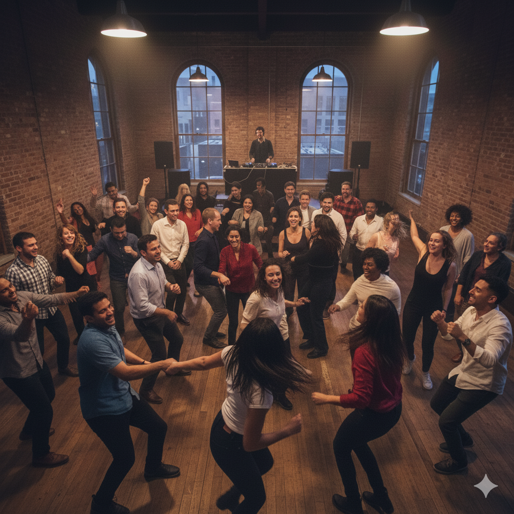 Guests celebrating at a corporate event