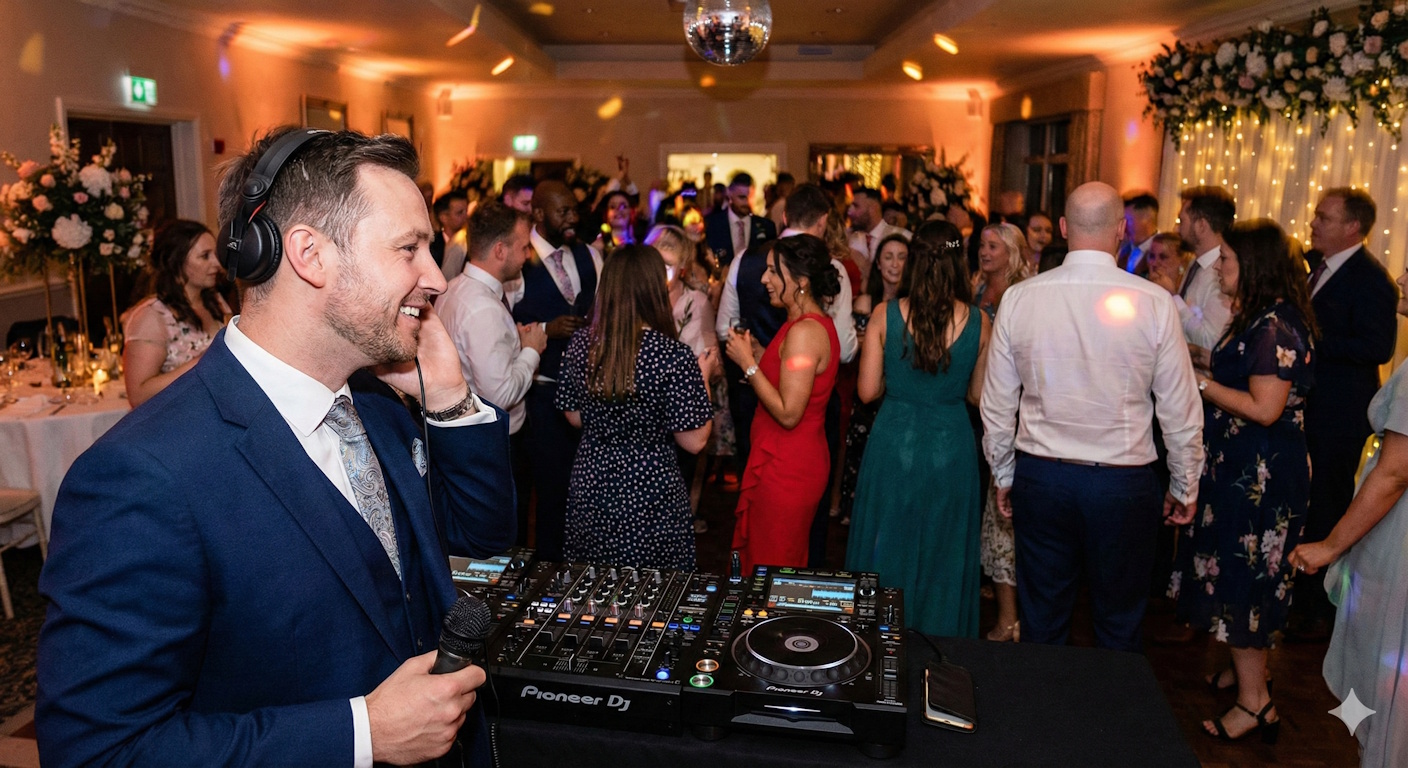 A MusicMasters DJ at a Maryland wedding reception